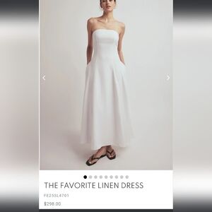 NWT Favorite Daughter, favorite linen dress in white, size 6